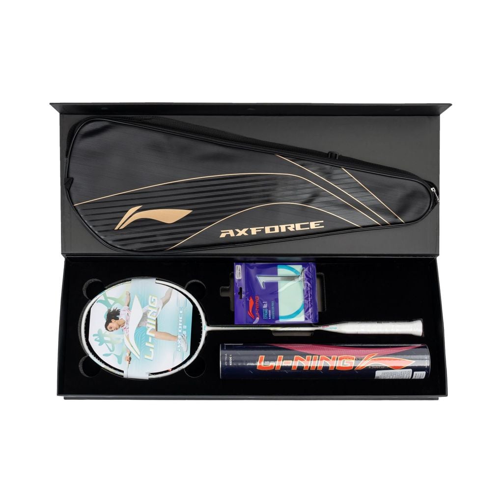 Combo Li-Ning Axforce 60 4U phiên bản trắng